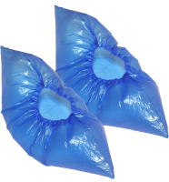 фото Бахилы Прочные 40 синие с двойной резинкой