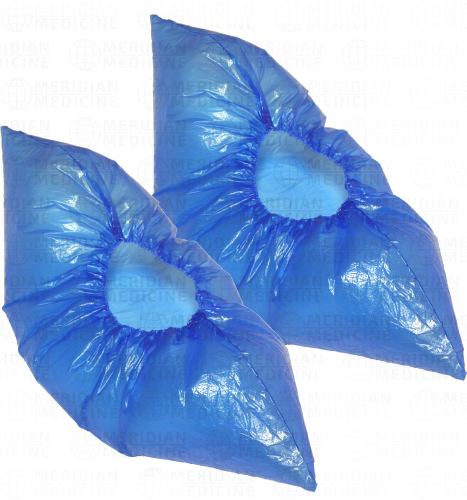 фото Бахилы Прочные Лайт 35 синие  с двойной резинкой